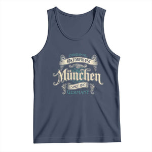 Original Oktoberfest Munchen Germany Tank Top Vintage Bavarian Festival Since 1810 TS02 Navy Print Your Wear