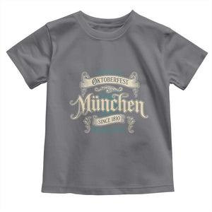 Original Oktoberfest Munchen Germany Toddler T Shirt Vintage Bavarian Festival Since 1810 TS02 Charcoal Print Your Wear
