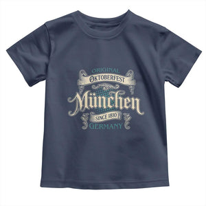 Original Oktoberfest Munchen Germany Toddler T Shirt Vintage Bavarian Festival Since 1810 TS02 Navy Print Your Wear