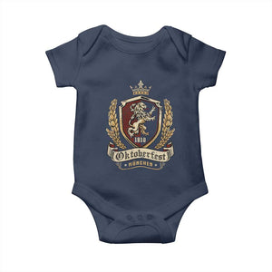 Oktoberfest Munchen Lion Crest Baby Onesie Classic Bavarian Festival TS02 Navy Print Your Wear