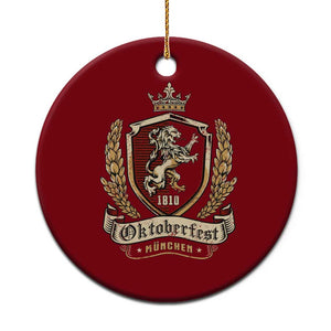 Oktoberfest Munchen Lion Crest Ceramic Ornament Classic Bavarian Festival TS02 1pc Red Print Your Wear