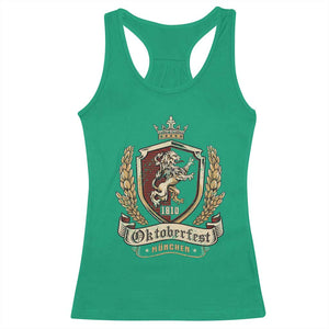 Oktoberfest Munchen Lion Crest Racerback Tank Top Classic Bavarian Festival TS02 Irish Green Print Your Wear