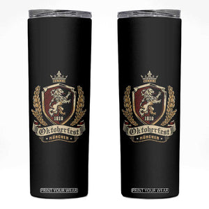 Oktoberfest Munchen Lion Crest Skinny Tumbler Classic Bavarian Festival TS02 Black Print Your Wear