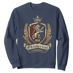 Oktoberfest Munchen Lion Crest Sweatshirt Classic Bavarian Festival TS02 Navy Print Your Wear
