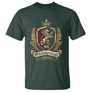 Oktoberfest Munchen Lion Crest T Shirt Classic Bavarian Festival TS02 Dark Forest Green Print Your Wear