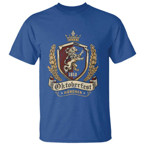 Oktoberfest Munchen Lion Crest T Shirt Classic Bavarian Festival TS02 Royal Blue Print Your Wear