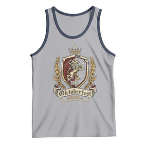 Oktoberfest Munchen Lion Crest Tank Top Classic Bavarian Festival TS02 Athletic Heather Navy Print Your Wear