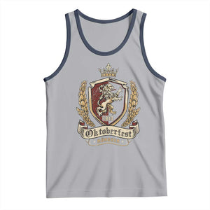 Oktoberfest Munchen Lion Crest Tank Top Classic Bavarian Festival TS02 Athletic Heather Navy Print Your Wear