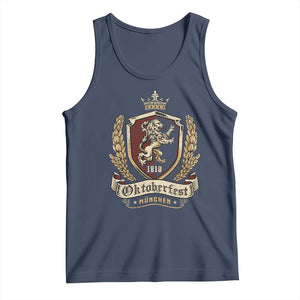 Oktoberfest Munchen Lion Crest Tank Top Classic Bavarian Festival TS02 Navy Print Your Wear