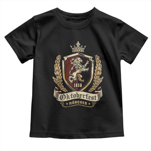 Oktoberfest Munchen Lion Crest Toddler T Shirt Classic Bavarian Festival TS02 Black Print Your Wear