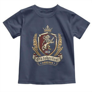 Oktoberfest Munchen Lion Crest Toddler T Shirt Classic Bavarian Festival TS02 Navy Print Your Wear