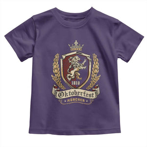 Oktoberfest Munchen Lion Crest Toddler T Shirt Classic Bavarian Festival TS02 Purple Print Your Wear