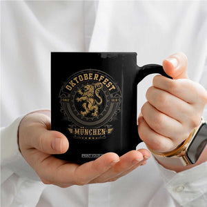 Oktoberfest Munchen Coffee Mug Munich Vintage Round Emblem with Bavarian Lion TS02 Print Your Wear