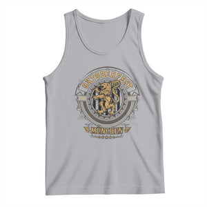 Oktoberfest Munchen Tank Top Munich Vintage Round Emblem with Bavarian Lion TS02 Athletic Heather Print Your Wear