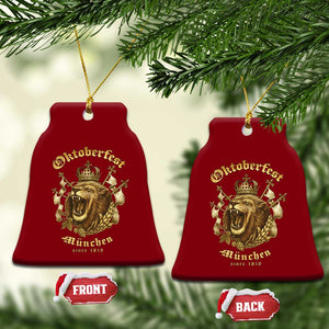 Oktoberfest Munchen Roaring Lion Ceramic Ornament Since 1810 Crown and Beer Weapon TS02 Print Your Wear
