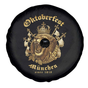 Oktoberfest Munchen Roaring Lion Spare Tire Cover Since 1810 Crown and Beer Weapon TS02 Print Your Wear