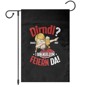 Funny Oktoberfest Dab Girl Garden Flag Dirndl I Bin Nur Zum Feiern Da Party TS02 Black Print Your Wear