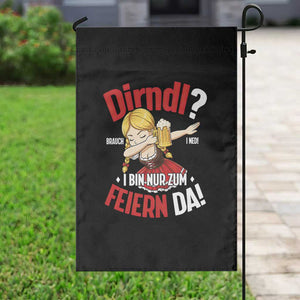 Funny Oktoberfest Dab Girl Garden Flag Dirndl I Bin Nur Zum Feiern Da Party TS02 Print Your Wear