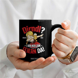 Funny Oktoberfest Dab Girl Coffee Mug Dirndl I Bin Nur Zum Feiern Da Party TS02 Print Your Wear