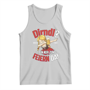 Funny Oktoberfest Dab Girl Tank Top Dirndl I Bin Nur Zum Feiern Da Party TS02 Ash Print Your Wear