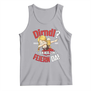 Funny Oktoberfest Dab Girl Tank Top Dirndl I Bin Nur Zum Feiern Da Party TS02 Athletic Heather Print Your Wear