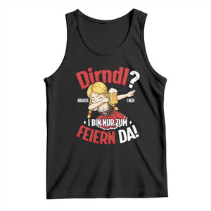 Funny Oktoberfest Dab Girl Tank Top Dirndl I Bin Nur Zum Feiern Da Party TS02 Black Print Your Wear