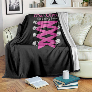 Funny Oktoberfest Corset in Pink Throw Blanket I Have Not Found My Dirndl TS02 Print Your Wear