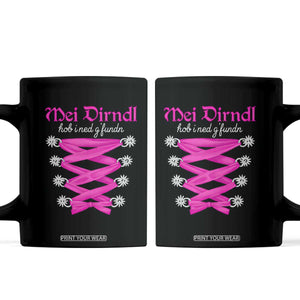 Funny Oktoberfest Corset in Pink Coffee Mug I Have Not Found My Dirndl TS02 Black Print Your Wear