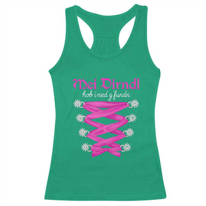Funny Oktoberfest Corset in Pink Racerback Tank Top I Have Not Found My Dirndl TS02 Irish Green Print Your Wear