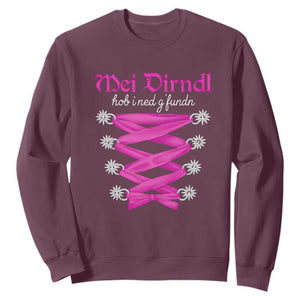 Funny Oktoberfest Corset in Pink Sweatshirt I Have Not Found My Dirndl TS02 Maroon Print Your Wear