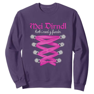 Funny Oktoberfest Corset in Pink Sweatshirt I Have Not Found My Dirndl TS02 Purple Print Your Wear