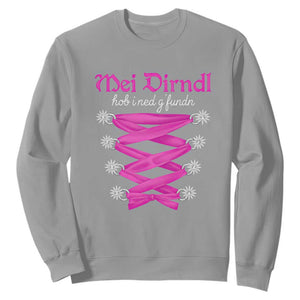 Funny Oktoberfest Corset in Pink Sweatshirt I Have Not Found My Dirndl TS02 Sport Gray Print Your Wear