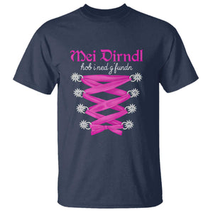 Funny Oktoberfest Corset in Pink T Shirt I Have Not Found My Dirndl TS02 Navy Print Your Wear