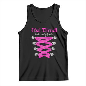 Funny Oktoberfest Corset in Pink Tank Top I Have Not Found My Dirndl TS02 Black Print Your Wear