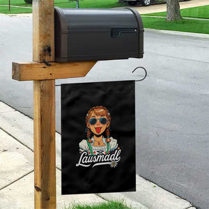 Funny Lausmadl Oktoberfest Garden Flag Bavarian Girl with Braids Sunnies and Sass TS02 Print Your Wear