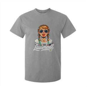 Funny Lausmadl Oktoberfest T Shirt For Kid Bavarian Girl with Braids Sunnies and Sass TS02 Sport Gray Print Your Wear