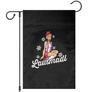 Bavarian Pin Up Girl Lausmadl Garden Flag Oktoberfest Edelweiss Flowers TS02 Black Print Your Wear