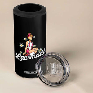 Bavarian Pin Up Girl Lausmadl 4 in 1 Can Cooler Tumbler Oktoberfest Edelweiss Flowers TS02 Print Your Wear