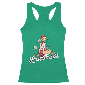 Bavarian Pin Up Girl Lausmadl Racerback Tank Top Oktoberfest Edelweiss Flowers TS02 Irish Green Print Your Wear
