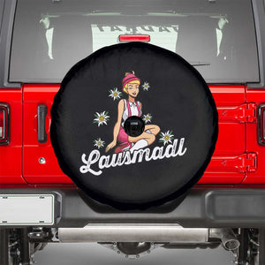 Bavarian Pin Up Girl Lausmadl Spare Tire Cover Oktoberfest Edelweiss Flowers TS02 Black Print Your Wear