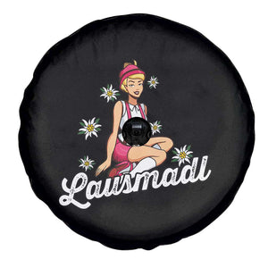 Bavarian Pin Up Girl Lausmadl Spare Tire Cover Oktoberfest Edelweiss Flowers TS02 Print Your Wear