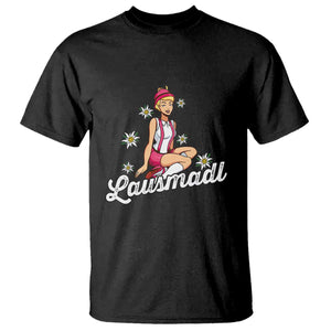 Bavarian Pin Up Girl Lausmadl T Shirt Oktoberfest Edelweiss Flowers TS02 Black Print Your Wear