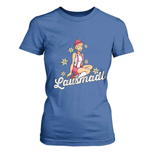 Bavarian Pin Up Girl Lausmadl T Shirt For Women Oktoberfest Edelweiss Flowers TS02 Royal Blue Print Your Wear