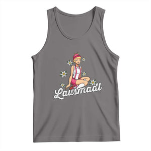 Bavarian Pin Up Girl Lausmadl Tank Top Oktoberfest Edelweiss Flowers TS02 Deep Heather Print Your Wear