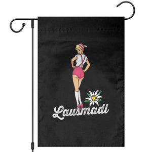 Retro Bavarian Pin Up Girl Lausmadl Garden Flag Oktoberfest Edelweiss Flower TS02 Black Print Your Wear