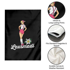 Retro Bavarian Pin Up Girl Lausmadl Garden Flag Oktoberfest Edelweiss Flower TS02 Print Your Wear