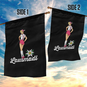 Retro Bavarian Pin Up Girl Lausmadl Garden Flag Oktoberfest Edelweiss Flower TS02 Print Your Wear