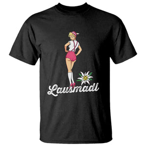 Retro Bavarian Pin Up Girl Lausmadl T Shirt Oktoberfest Edelweiss Flower TS02 Black Print Your Wear