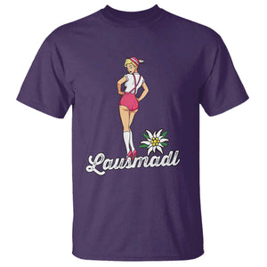 Retro Bavarian Pin Up Girl Lausmadl T Shirt Oktoberfest Edelweiss Flower TS02 Purple Print Your Wear
