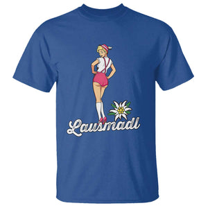 Retro Bavarian Pin Up Girl Lausmadl T Shirt Oktoberfest Edelweiss Flower TS02 Royal Blue Print Your Wear